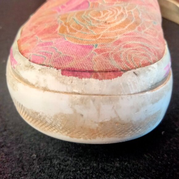 Vans Shoes Girls Size 1.5 Pink Flower Sneakers Slip-Ons - Picture 5 of 9